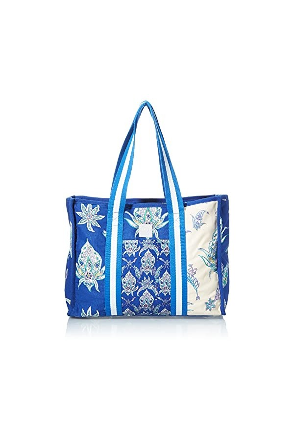 Desigual Fabric Shopping Bag, Handbag Femme, Bleu, Taille Unique