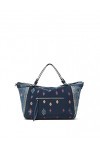 Desigual Bols_July Tribu Lib, Sac à Main Femme, Bleu, Taille Unique