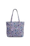Vera Bradley Microfiber Vera Tote Bag, Sac Main Femme, Bleu Marine véritable, Taille Unique