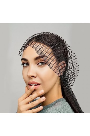 minkissy Casque Bandanas Pour Cheveux Maille Tête Écharpe Bandana Écharpe Femmes Tête Écharpe Décoratif Maille Casque Bandana