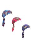 Lot de 3 foulards chimio pré-noués pour femme style 6 long , Taille unique
