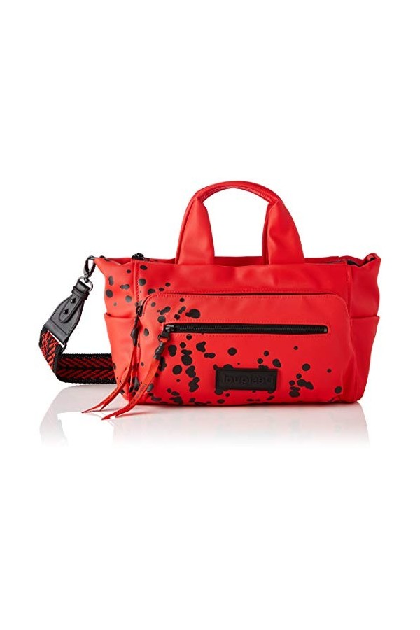 Desigual PU Hand Bag, Handbag Femme, Rouge, Taille Unique