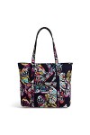 Vera Bradley Microfiber Vera Tote Bag, Sac Main Femme, Bleu Marine véritable, Taille Unique