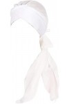 URFEDA Chemo Écharpe pour femme avec perte de cheveux, musulman hijab chimio turban femme cancer écharpe en mousseline de soi