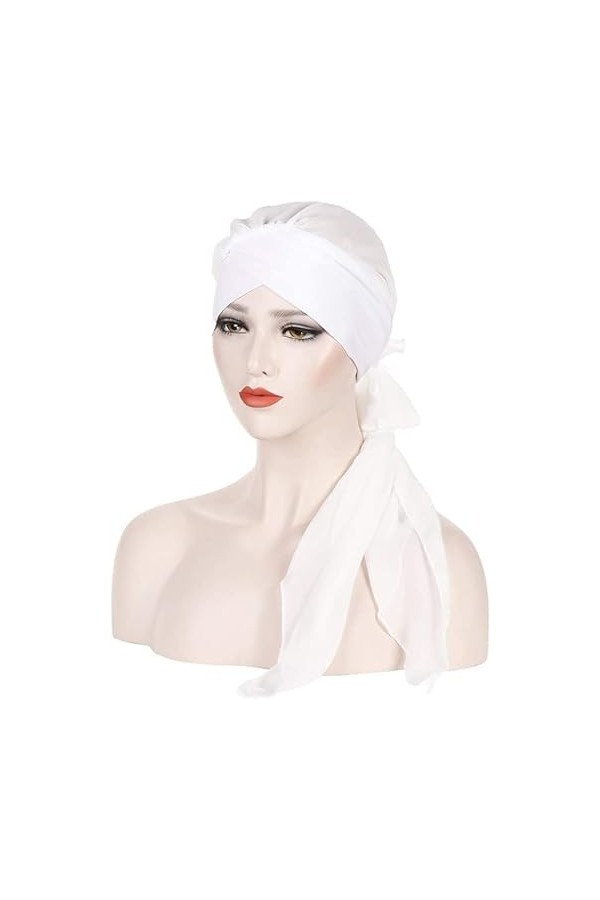 URFEDA Chemo Écharpe pour femme avec perte de cheveux, musulman hijab chimio turban femme cancer écharpe en mousseline de soi