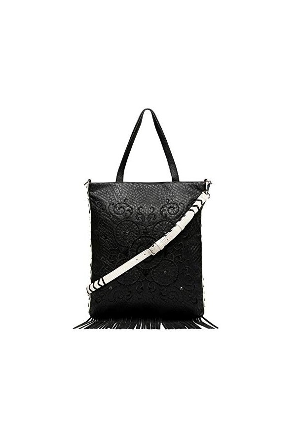 Desigual Bols_Black White Coro Sac à main pour femme Blanc