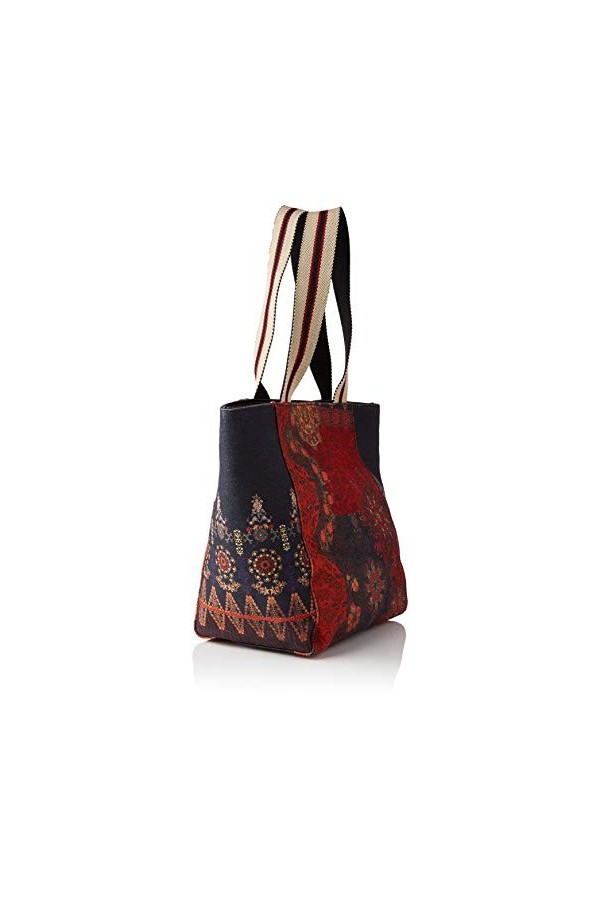 Desigual Fabric Shopping Bag, Sac Femme, Noir, Taille Unique