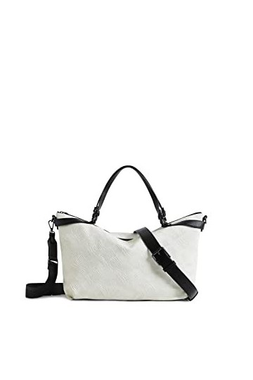 Desigual, Bag_Logorama Libia 1008 Beige Crude Femme, blanc, Taille unique