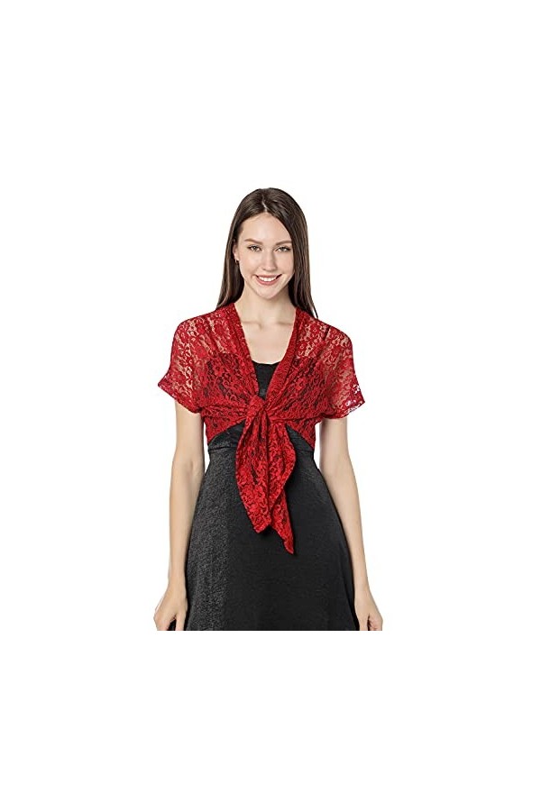 YAOMEI Femme Echarpe Châles Foulards, Dentelle Broderie Etoles écharpe Fichus de tête Les mariages Mariée Bridemaids Tenue de