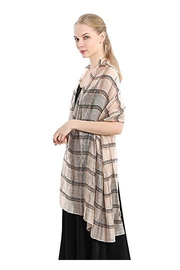 YAOMEI Femme Echarpe Châles Foulards Treillis classique, Soyeux Etoles écharpe Fichus de tête Les mariages Mariée Bridemaids 