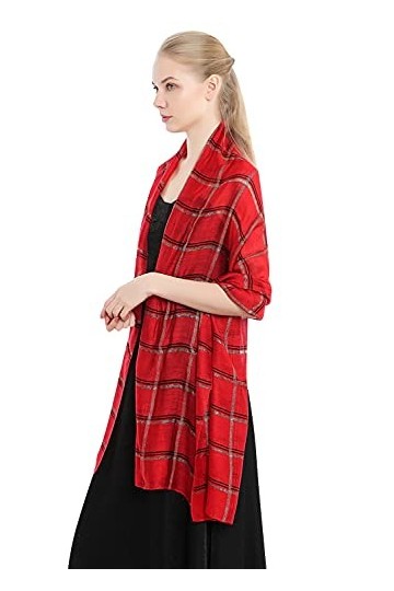 YAOMEI Femme Echarpe Châles Foulards Treillis classique, Soyeux Etoles écharpe Fichus de tête Les mariages Mariée Bridemaids 