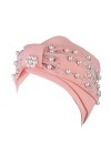 Saingace Turban de Mode pour Femme RéGlable Et Anti-Chute Bandeau Bandana Cheveux Casquette De Perte De Cheveux Turban Femme 