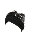Saingace Turban de Mode pour Femme RéGlable Et Anti-Chute Bandeau Bandana Cheveux Casquette De Perte De Cheveux Turban Femme 