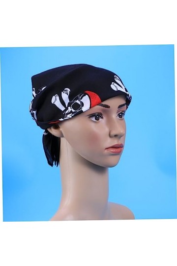 SHERCHPRY 12Pcs Pirate Mouchoir Rouge Bandana Pirate Tête Bandana Hijab Pour Bandana Bandeaux Pour Femmes Pirate Foulard Crân