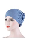 TININNA Chapeau de Chimiothérapie Femme, Mode Couleur Unie Bonnet Chimio Turban Musulmanes Coton Wrap Hijab Cap Bonnet de Nui