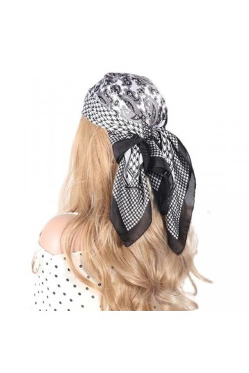 MorrEz Soie Rétro Foulard Foulard Femmes Paisley Print Accessoires de cheveux d’été Bandana Turban Bandeaux Bandeau Cheveux K