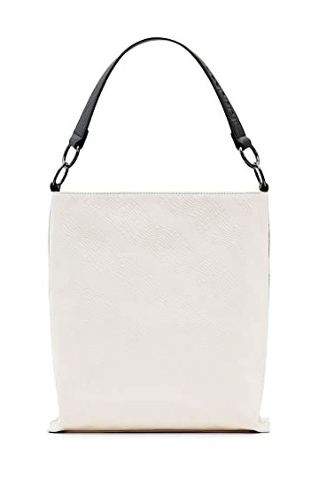 Desigual Bag Brut, Sac LOGORAMA BUTAN 1008 Beige Crude Femme, Blanc, Taille Unique