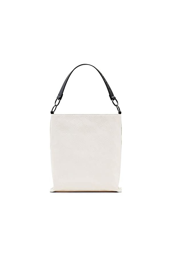 Desigual Bag Brut, Sac LOGORAMA BUTAN 1008 Beige Crude Femme, Blanc, Taille Unique