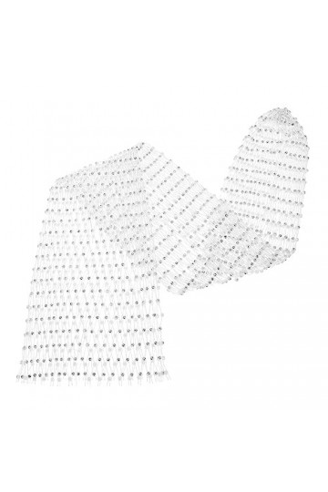 MERRYHAPY 95% Polyester Turban Chapeau Strass Grille Maille Bandana Bandeau Maille Bandana Pour Femme Capot Couvre-Chef Banda