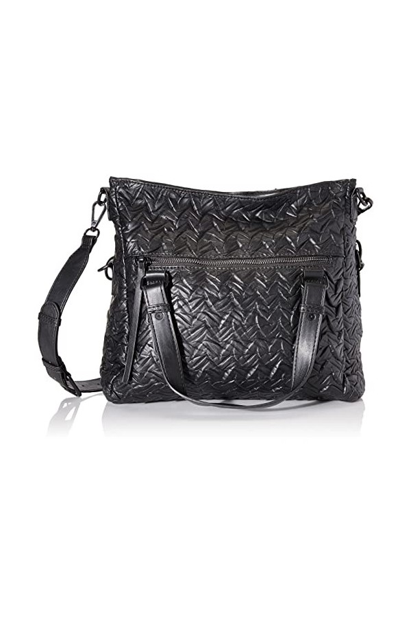 Desigual Bols_Azalea Loverty 2.0, Sac à Main Femme, Noir, Taille Unique