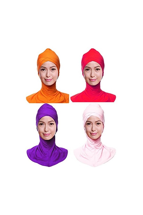 GladThink 4 X Musulmane Hijab Des Femmes Casquettes Foulards Islamiques Set No.5