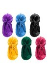 Durag Lot de 6 foulards souples en velours pour homme et femme 360 vagues