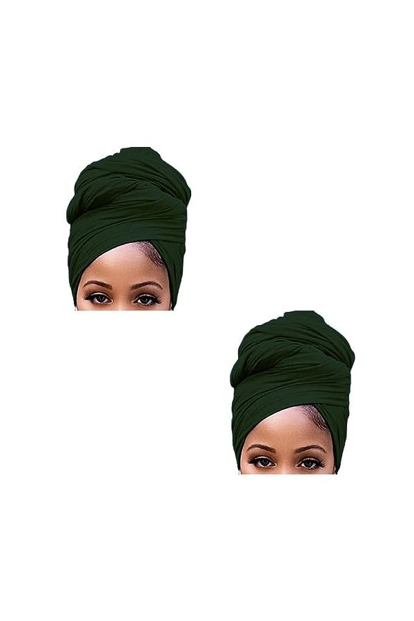 Ailan 2 Ensemble de Turban noeud Style Simple musulman intérieur Hijab front bonnet uni foulard respirant casquettes perte ch