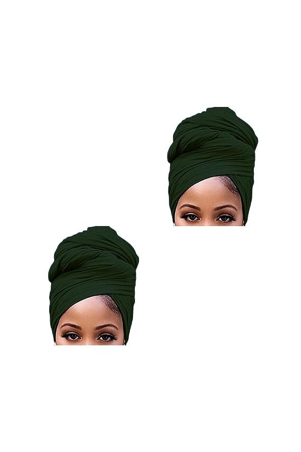 Ailan 2 Ensemble de Turban noeud Style Simple musulman intérieur Hijab front bonnet uni foulard respirant casquettes perte ch