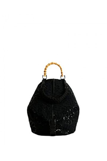 Desigual - 22SAKA06 - Calado Vana - Sac à dos - Broderie anglaise, Noir