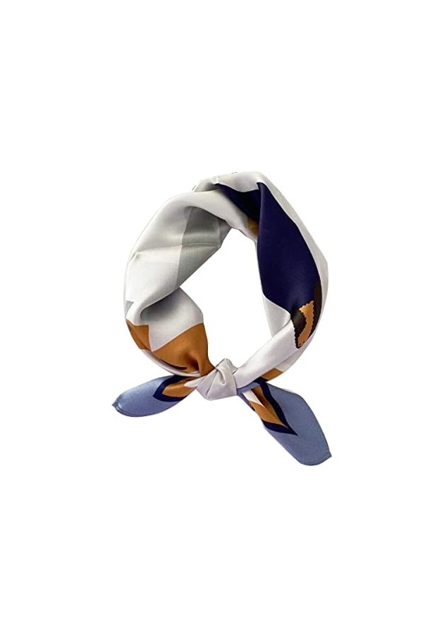 ACMEDE Foulards En Soie Pour Femme Écharpe Carré Imprimé Graffitis Peinture Légers Satin Foulards Vintage Petits Écharpe Band