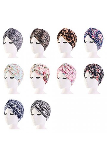 TININNA Coton Ethnique Bonnet Bonnet Indian Turban Cap Musulman Élastique Imprimer Turban Chapeaux Head Wraps Chapeaux Femmes