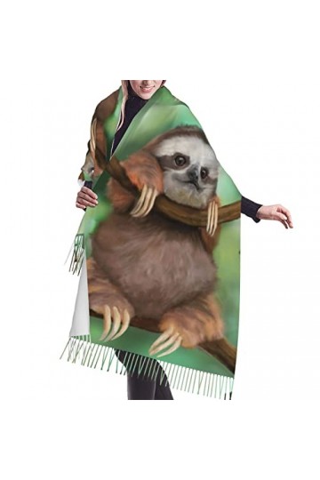 QQIAEJIA Écharpe lumineuse belle art coloré pour femmes, châle, cape en cachemire, vêtements dautomne et dhiver cadeaux ass