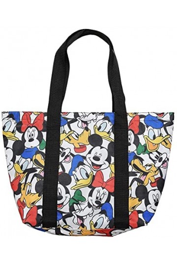 Disney Tote Travel Bag Mickey, Minnie, Donald, Goofy, Pluto Print Multicolored 