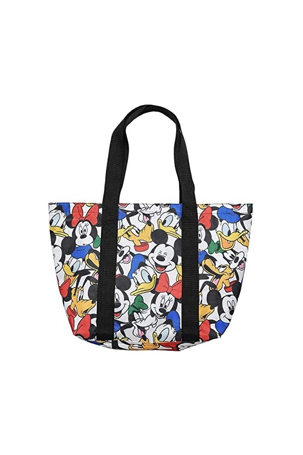 Disney Tote Travel Bag Mickey, Minnie, Donald, Goofy, Pluto Print Multicolored 