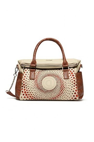 Desigual Bols_Legacy Loverty, Sac à Femme, Blanc Blanco , 14x24x33 cm B x H x T 