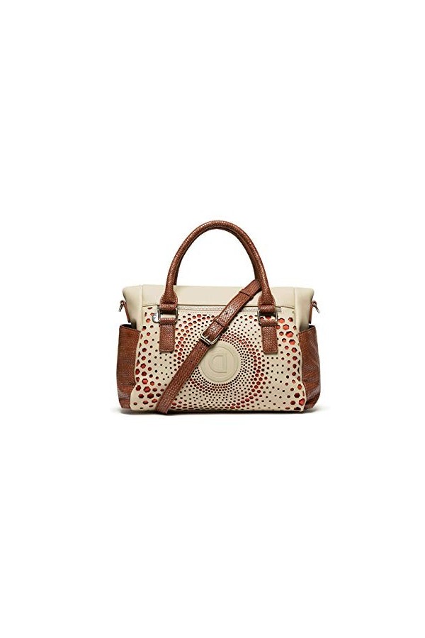 Desigual Bols_Legacy Loverty, Sac à Femme, Blanc Blanco , 14x24x33 cm B x H x T 