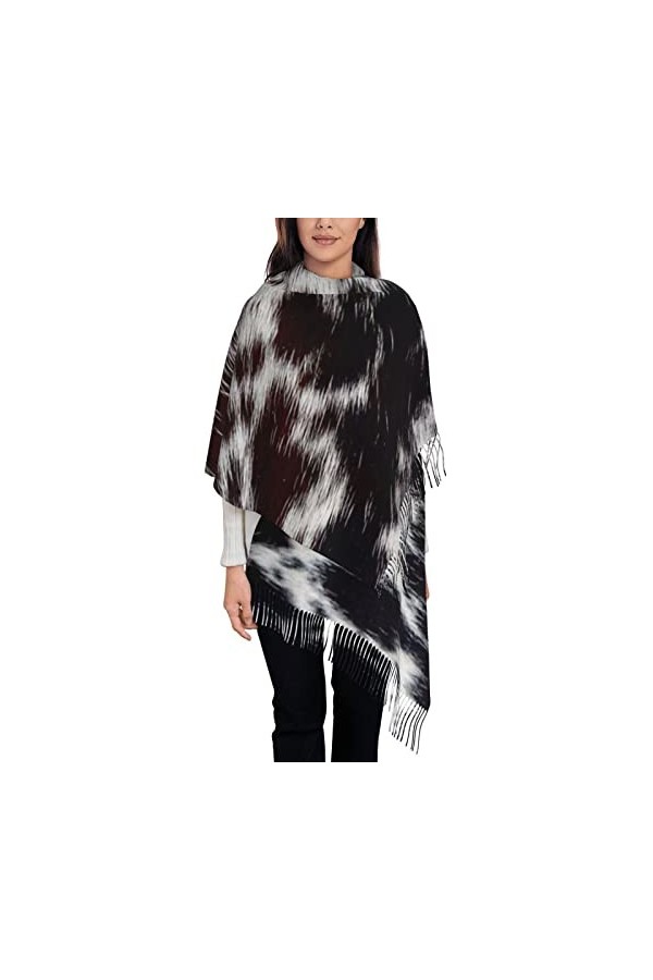 QQIAEJIA Écharpe en forme de vache pour homme et femme, Imprimé peau de vache 2, taille unique