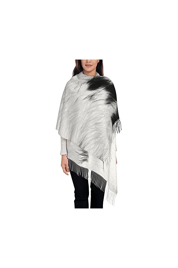 QQIAEJIA Écharpe en forme de vache pour homme et femme, Imprimé peau de vache 2, taille unique