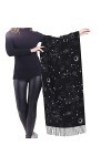 Écharpe douce avec pompon lune, espace, planète, étoiles, galaxie, femme tendance, Comme indiqué sur la photo, taille unique