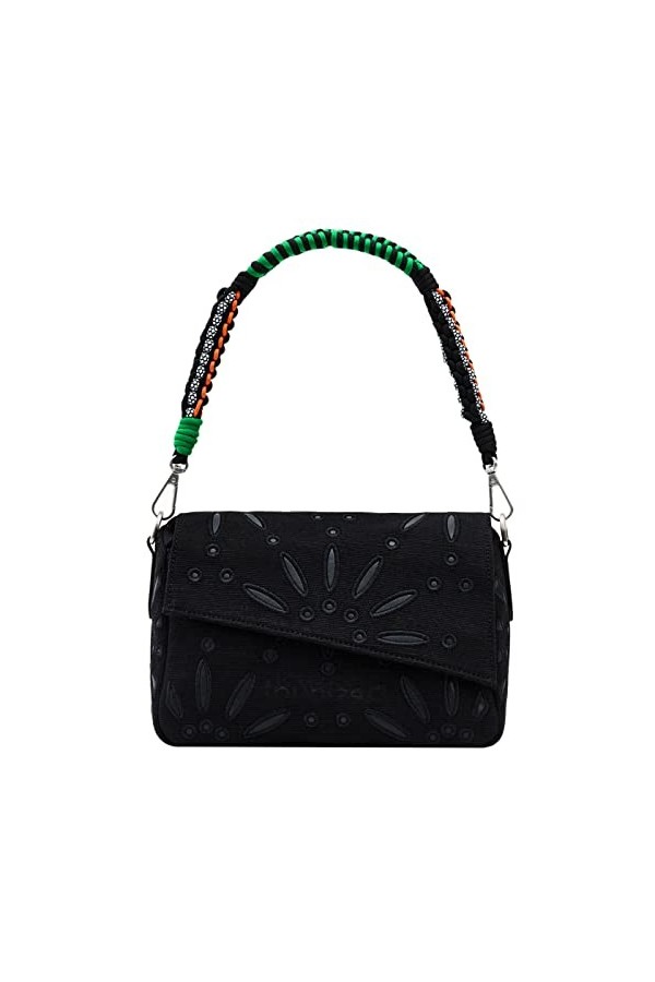 Desigual Motif Pissenlit, Sac_Summer Dandelion PHUK 2000 Noir Femme, One Size