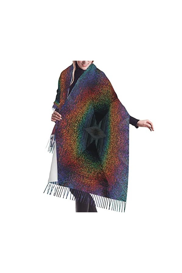 QQIAEJIA Écharpe ours polaire pour femmes, châle, cape en cachemire, vêtements dautomne et dhiver cadeaux assortis, Chiots 