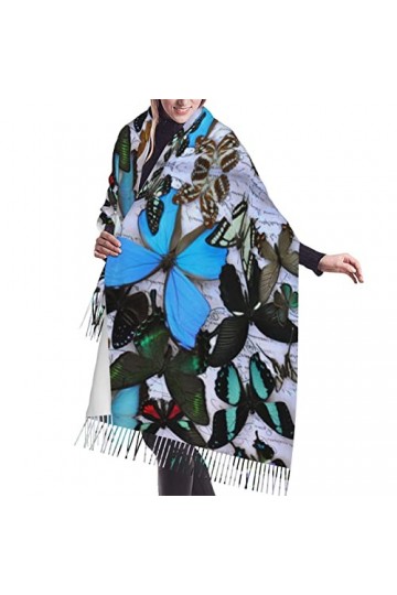 QQIAEJIA Écharpe au toucher cachemire – Fleurs colorées légères pour femme, grands châles et écharpes pour le printemps, lau