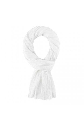 Allée du foulard - Cheche, Écharpe, Chale Premium - Blanc - 100% Coton - Taille 200 X 110 CM - Chèche Femme et Homme - Plus D
