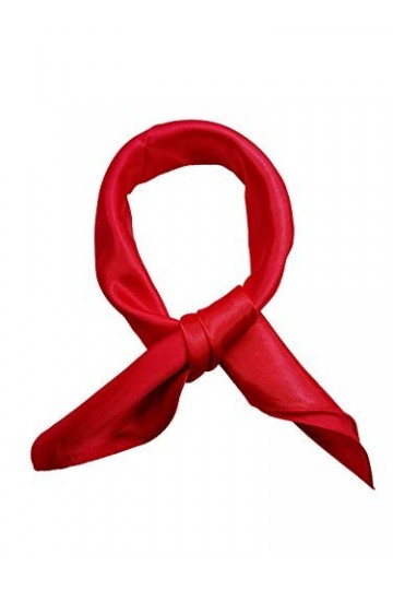 Topmode Foulard carré couleur unie 57 * 57cm Rouge 