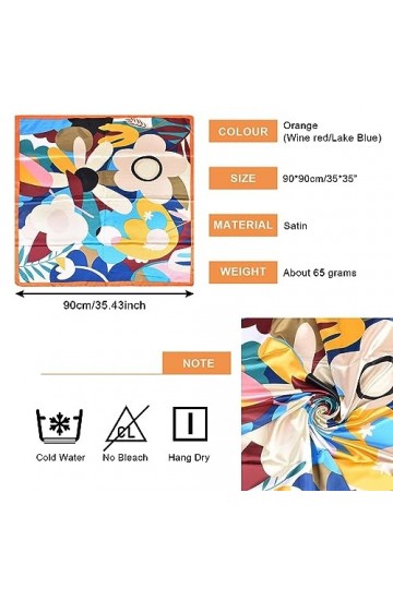 Naapesi Lot de 3 Foulards en Soie pour Cheveux Femme,Bandana avec Motifs Classiques, Foulards Carrés Satinés, Écharpe Polyval