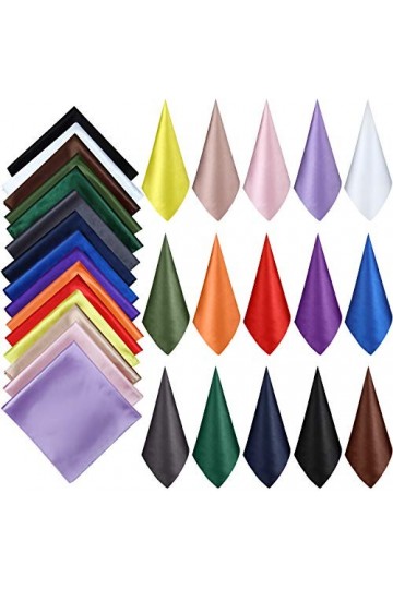 15 Pièces Écharpe à Col Carré Femmes Foulard de Couleur Unie Mixte Enveloppements de Tête Écharpe Bandana
