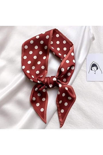 QINQIN 8 Couleurs Femme Cou écharpe Luxe à Pois Cravate Cheveux écharpes Foulard Bandeau châles et enveloppements Foulard Ban