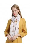 SEW ELEGANT NOUVEAU Foulard Imprimé Heval Poney Pour Femme Blanc