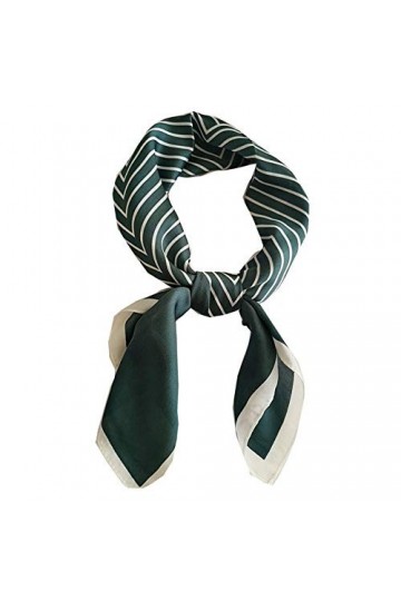 FONYVE Foulard carré en satin de soie pour femme 27,5 x 69,8 cm - - Medium