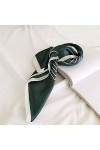 FONYVE Foulard carré en satin de soie pour femme 27,5 x 69,8 cm - - Medium